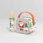Christmas Custom Type Karaoke Mic Portable Speaker with 2 Wireless Microphones Dynamic Lights Karaoke Machine for Kids