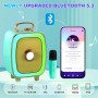 2025 New RGB Portable BT Speaker Karaoke System with Wireless Mic for Family KTV Party and Singing Entertainment