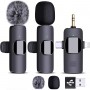 Wireless Noise Cancelling Headphones with Microphone Clip-on Lavalier Mic 3-in-1 for Video Streaming Tiktok & Live Use