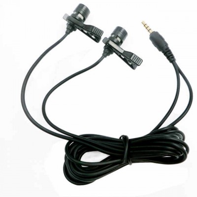 where to buymobile phone microphone Wired Microphone double lavalier microphone from china supplier