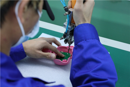 toy microphone at factory