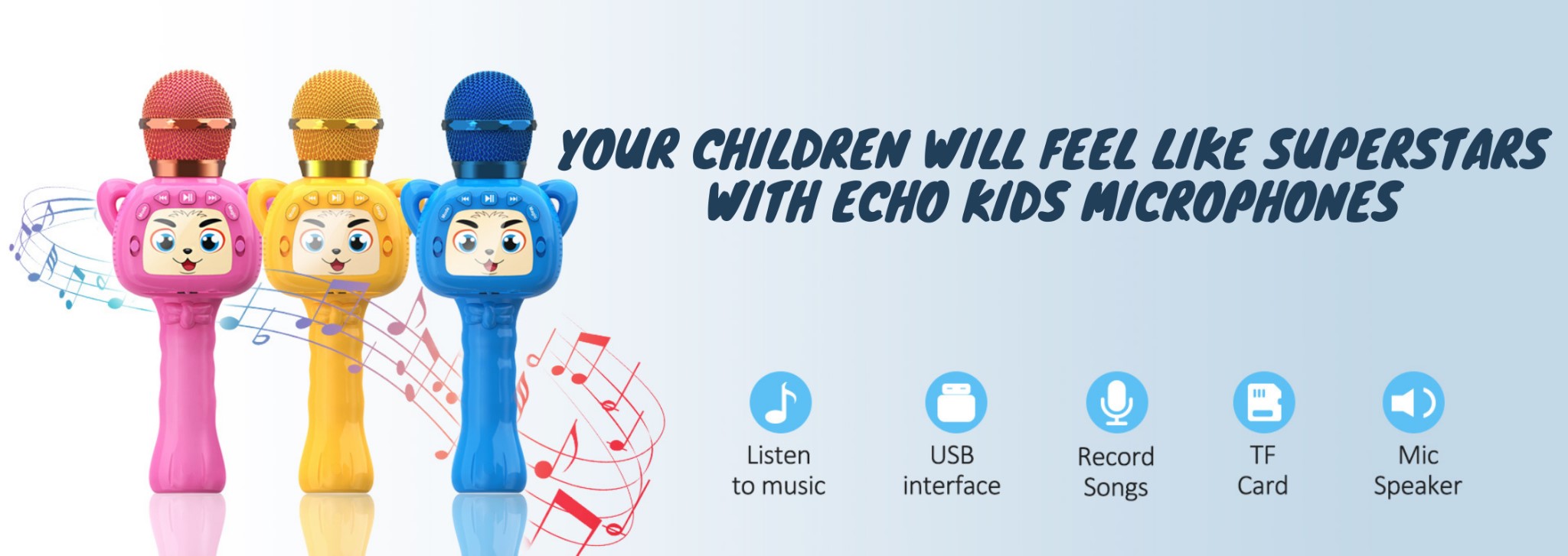 your children will feel like superstarts with echo microphone