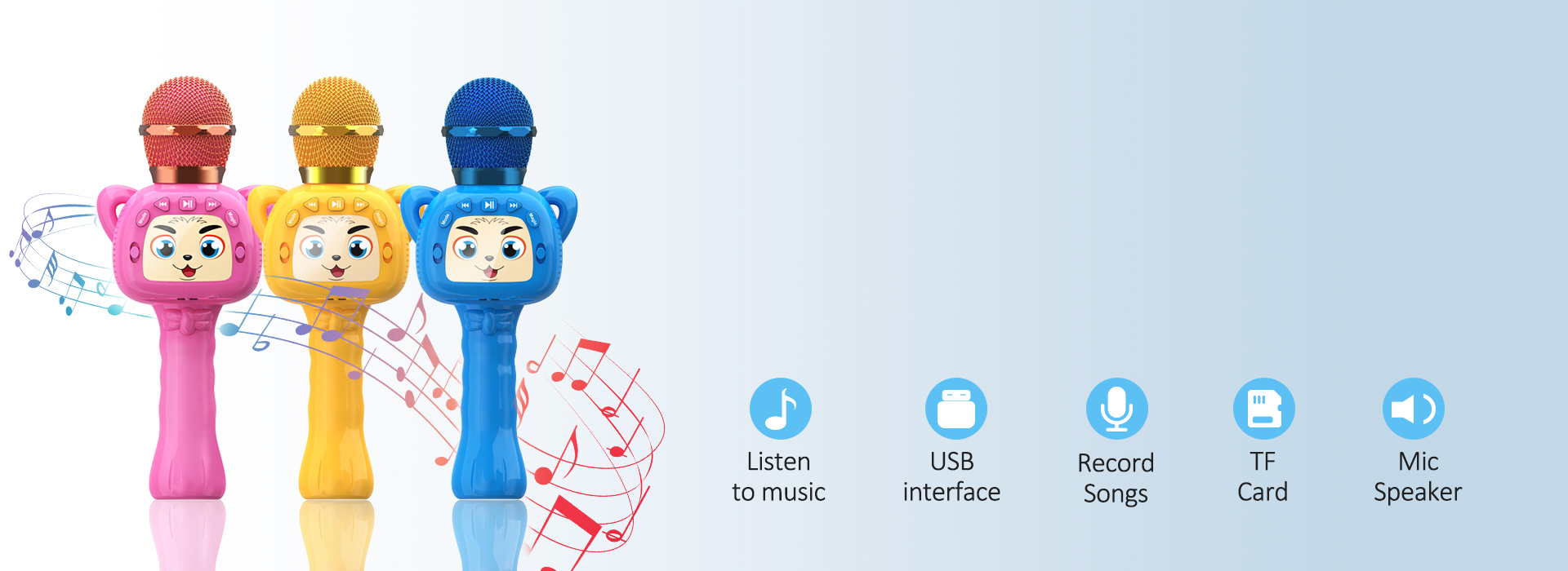 Educational music toy kids microphone